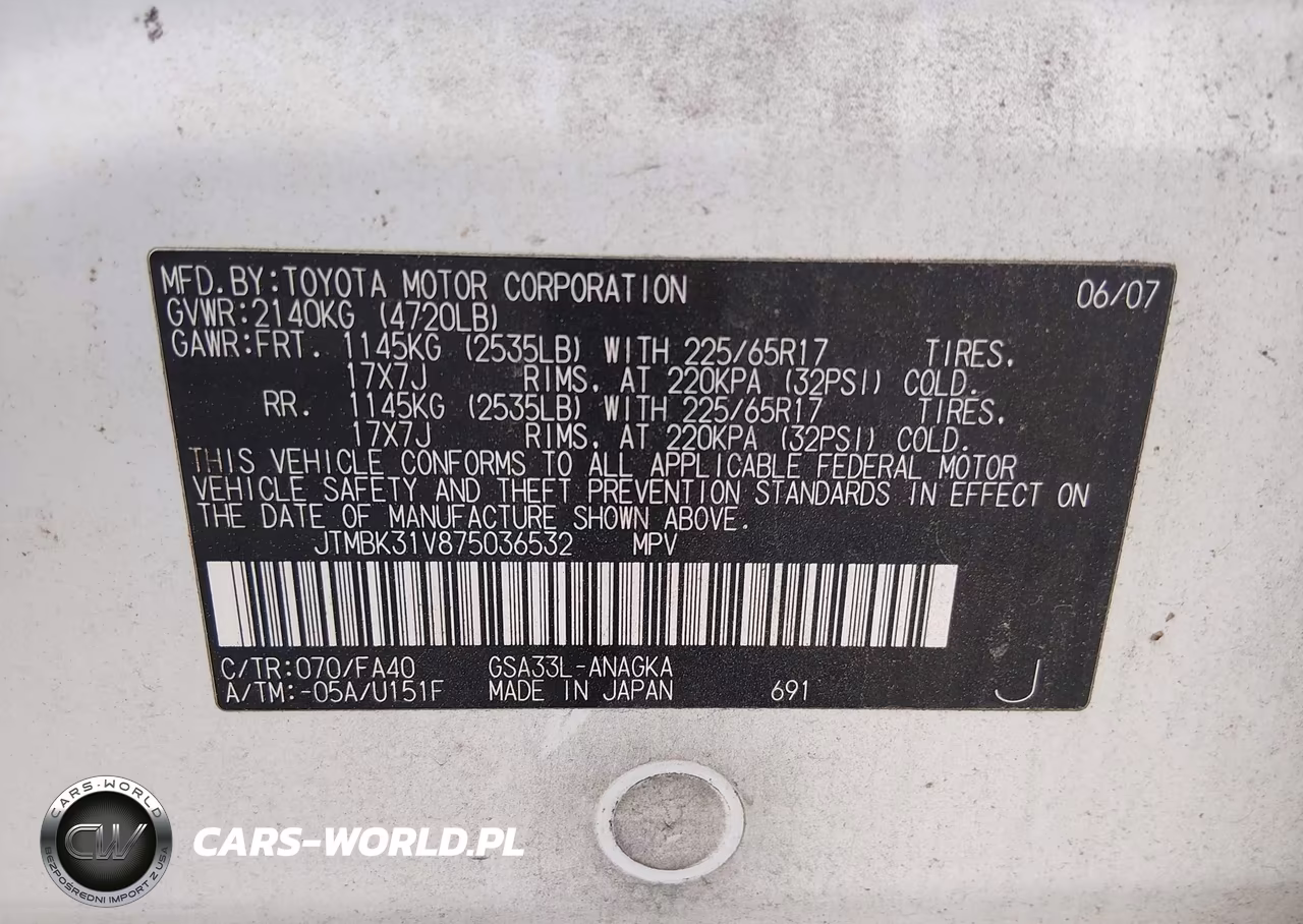2007 Toyota Rav4 Limited V6 VIN:JTMBK31V875036532 - 9
