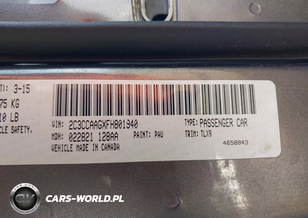 2015 Chrysler 300 Limited VIN:2C3CCAAGXFH801940 - 9