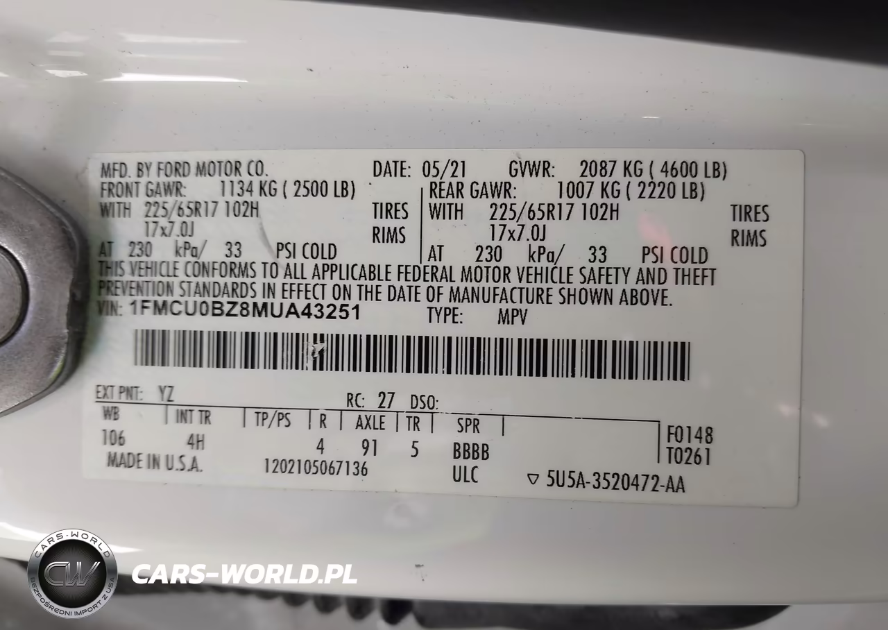 2021 Ford Escape Se Hybrid VIN:1FMCU0BZ8MUA43251 - 9