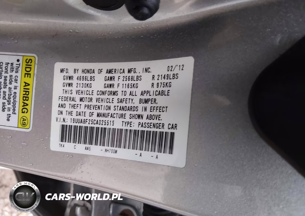 2012 Acura Tl 3.5 VIN:19UUA8F25CA025515 - 9