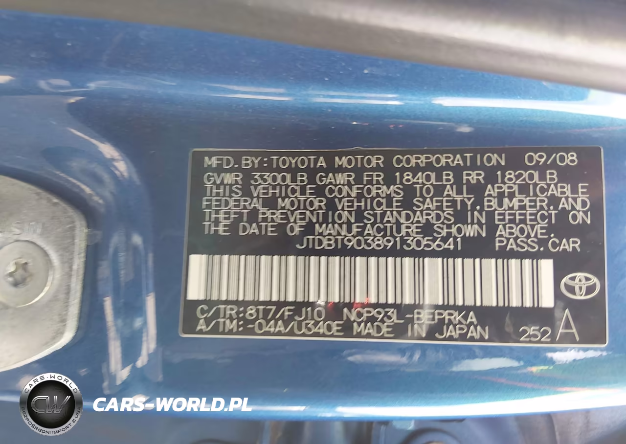 2009 Toyota Yaris VIN:JTDBT903891305641 - 9