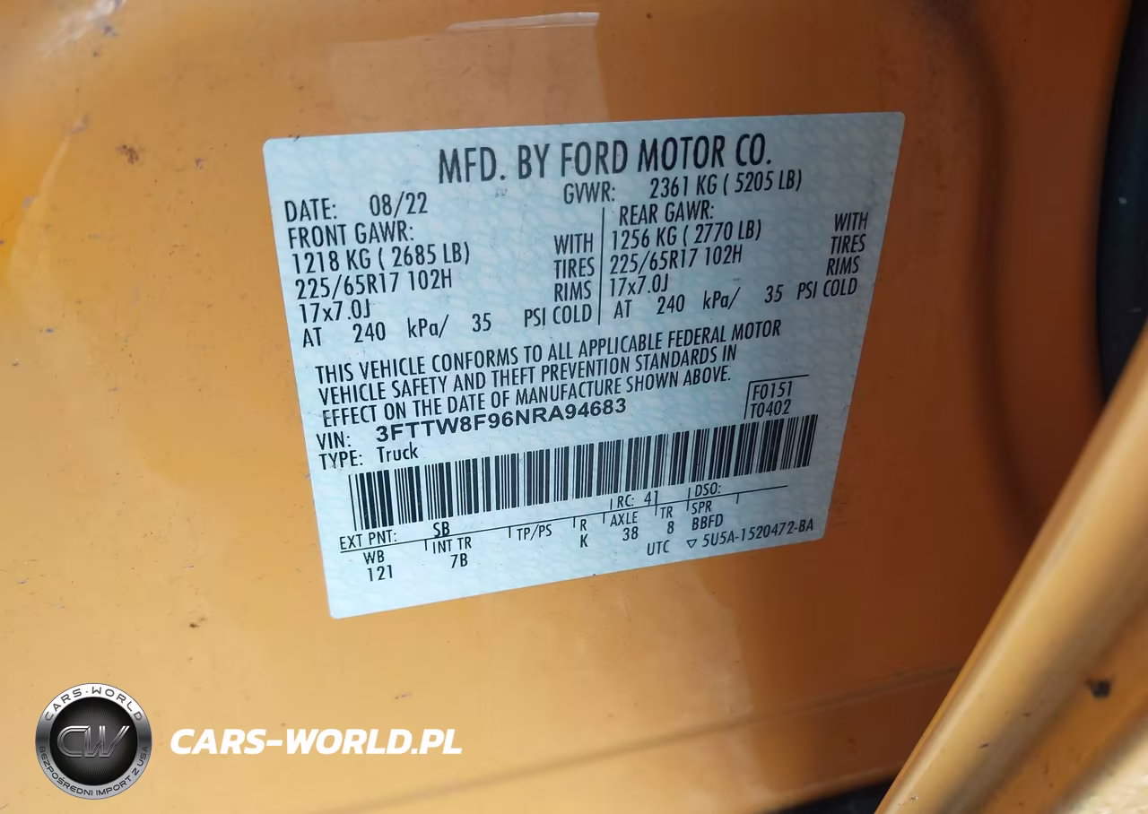 2022 Ford Maverick Xlt VIN:3FTTW8F96NRA94683 - 9