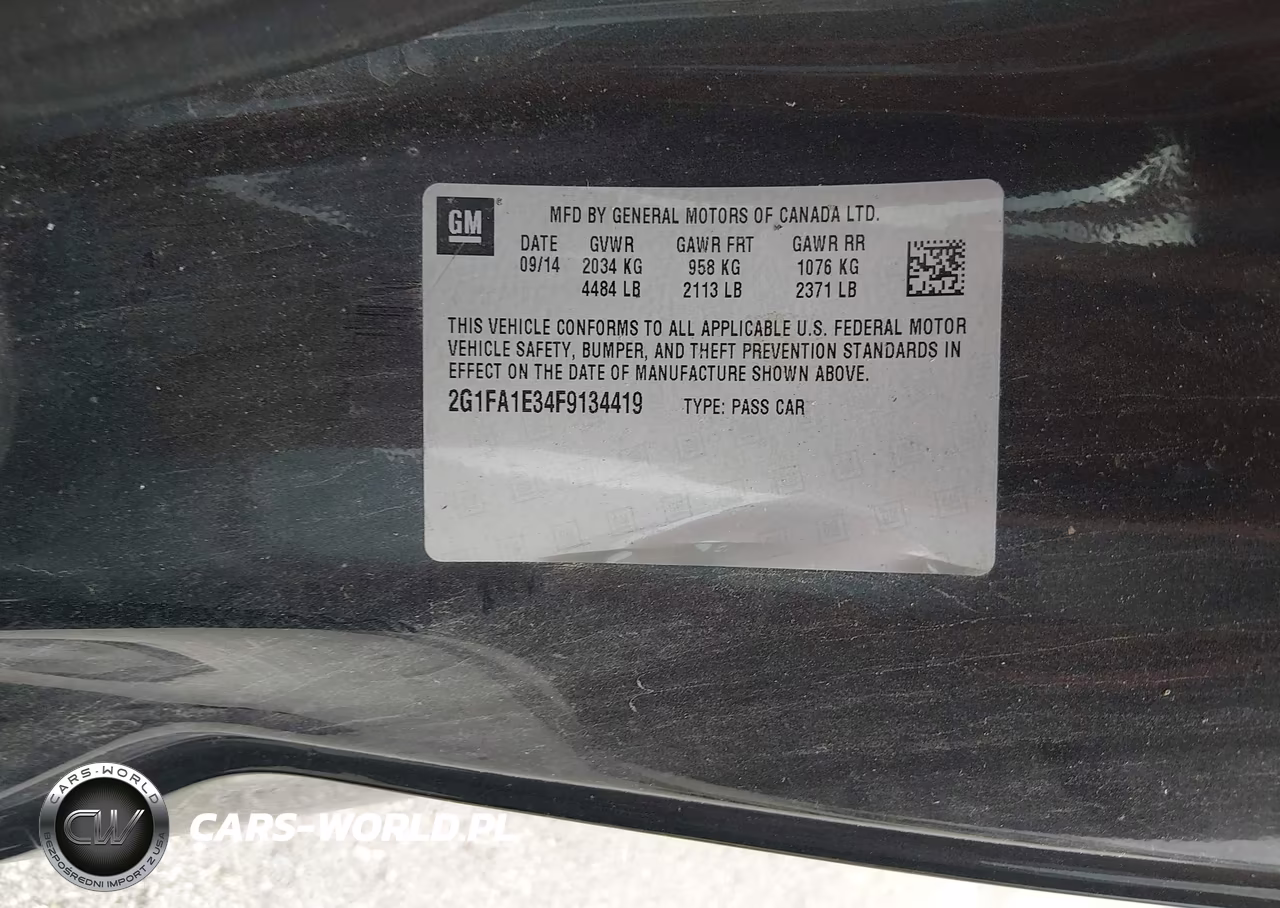 2015 Chevrolet Camaro 1Ls VIN:2G1FA1E34F9134419 - 9
