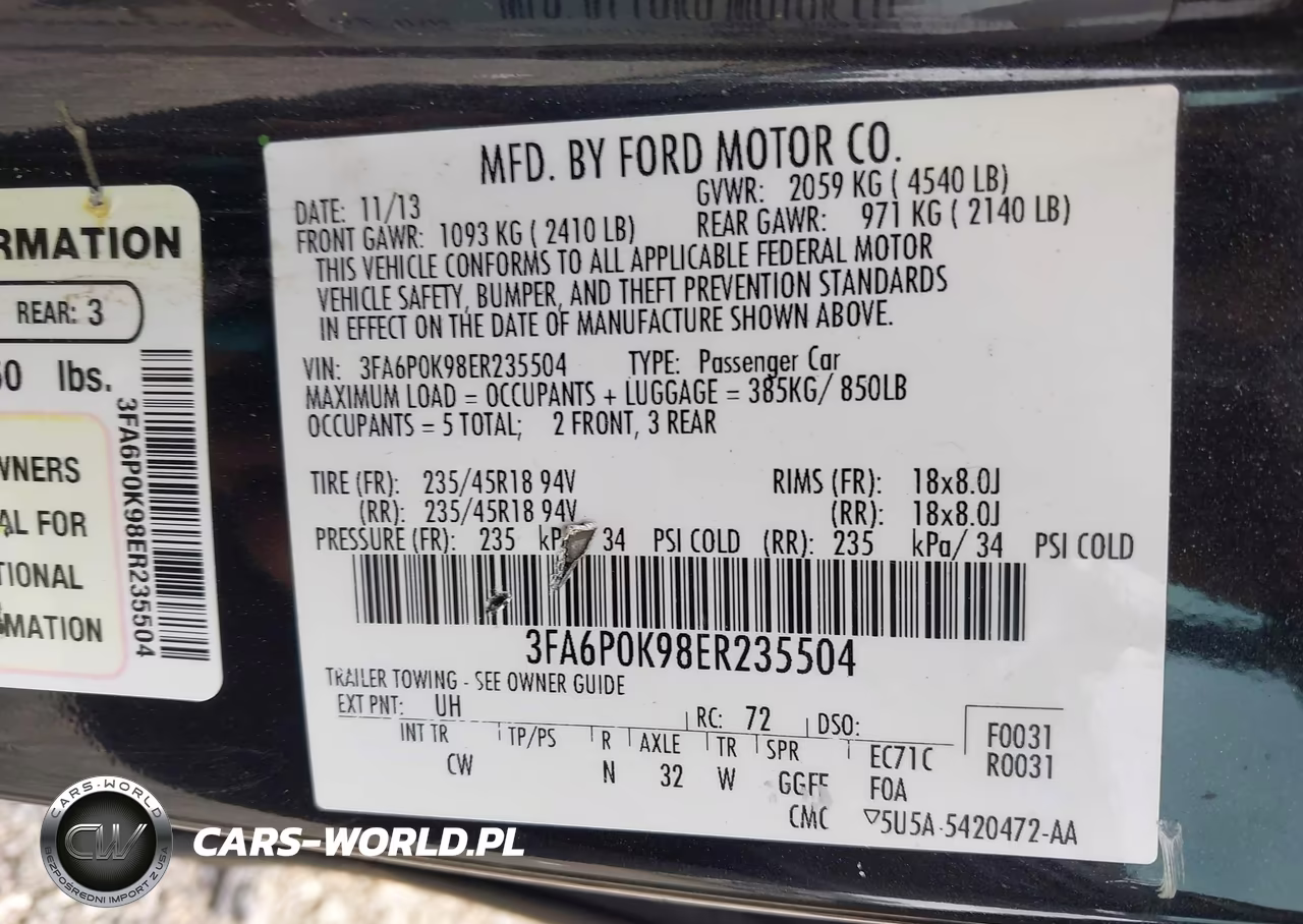2014 Ford Fusion Titanium VIN:3FA6P0K98ER235504 - 9