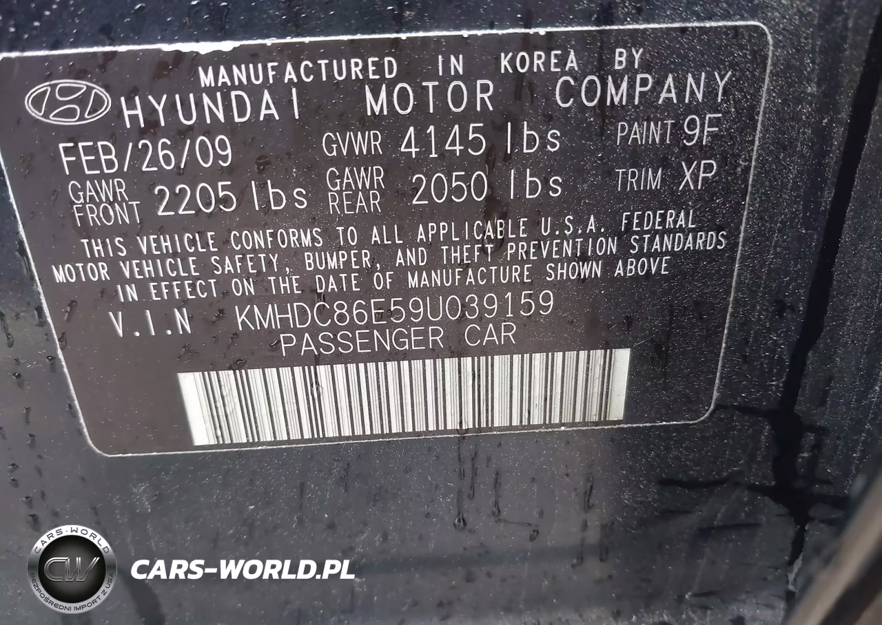 2009 Hyundai Elantra Touring VIN:KMHDC86E59U039159 - 9