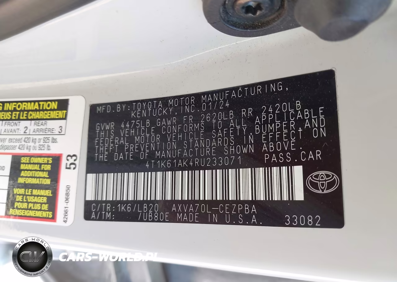 2024 Toyota Camry Xse VIN:4T1K61AK4RU233071 - 9