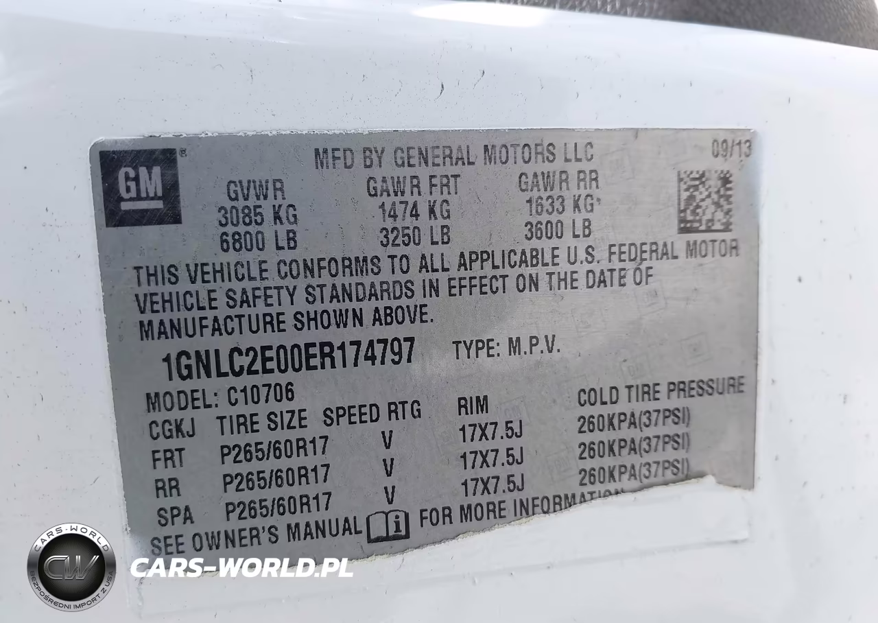 2014 Chevrolet Tahoe Commercial Fleet VIN:1GNLC2E00ER174797 - 9