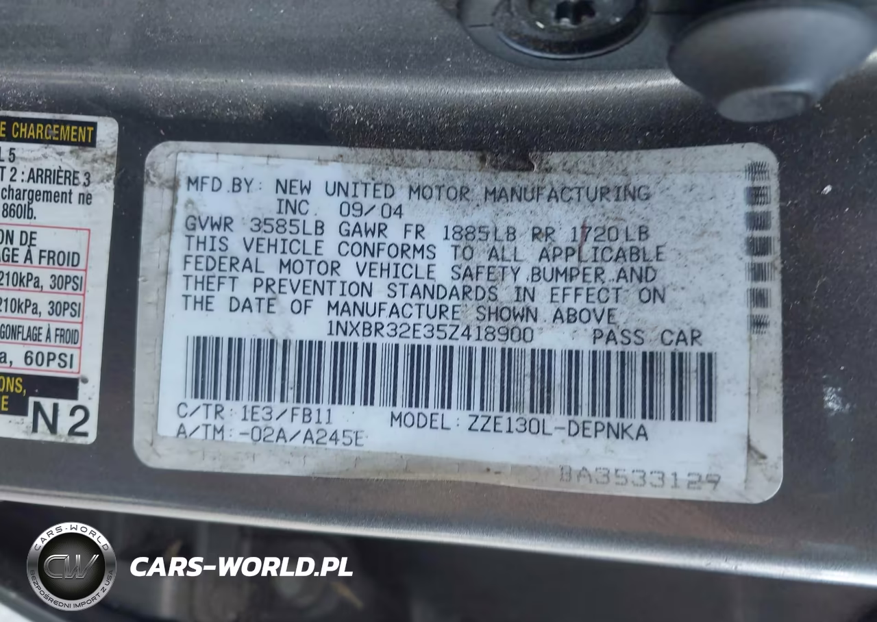 2005 Toyota Corolla Le VIN:1NXBR32E35Z418900 - 9