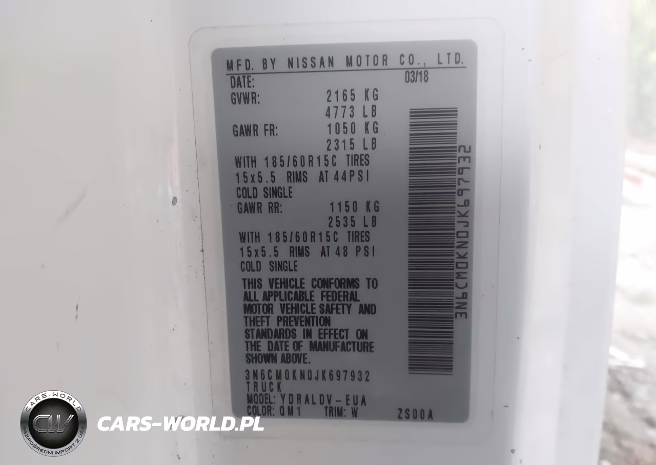 2018 Nissan Nv200 S VIN:3N6CM0KN0JK697932 - 9