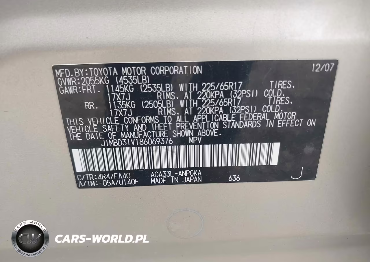 2008 Toyota Rav4 Limited VIN:JTMBD31V186069376 - 9