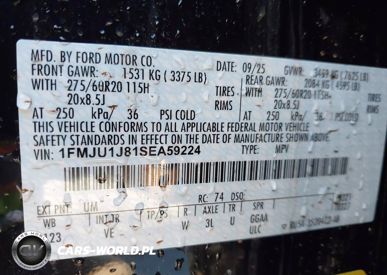 2025 Ford Expedition Active VIN:1FMJU1J81SEA59224 - 9