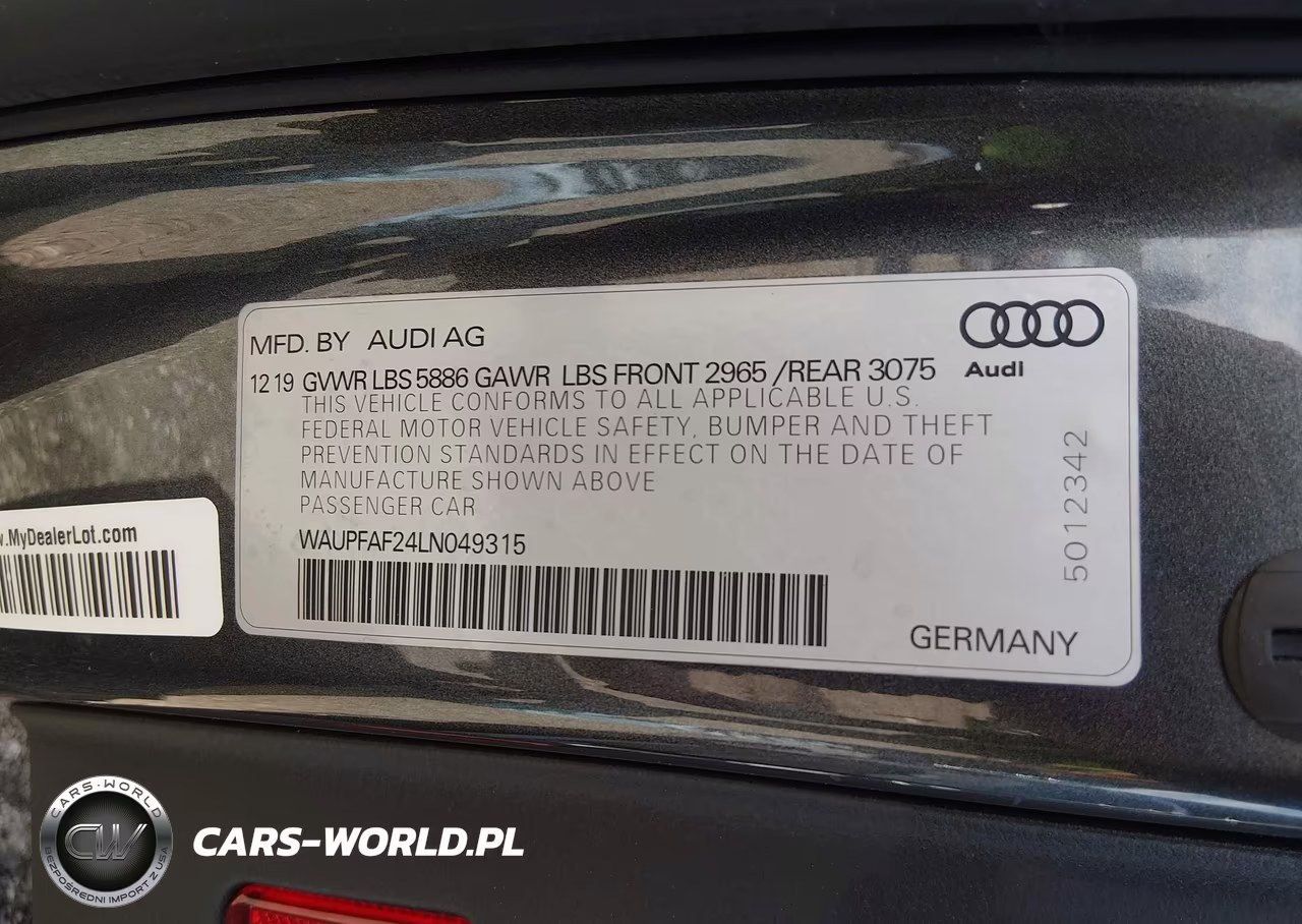 2020 Audi S7 Sportback Premium Plus Tfsi Quattro Tiptronic VIN:WAUPFAF24LN049315 - 9