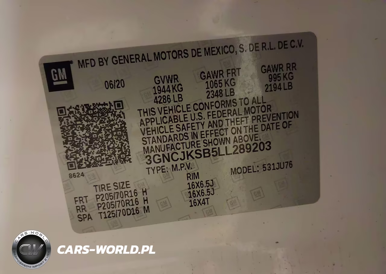 2020 Chevrolet Trax Fwd Ls VIN:3GNCJKSB5LL289203 - 9