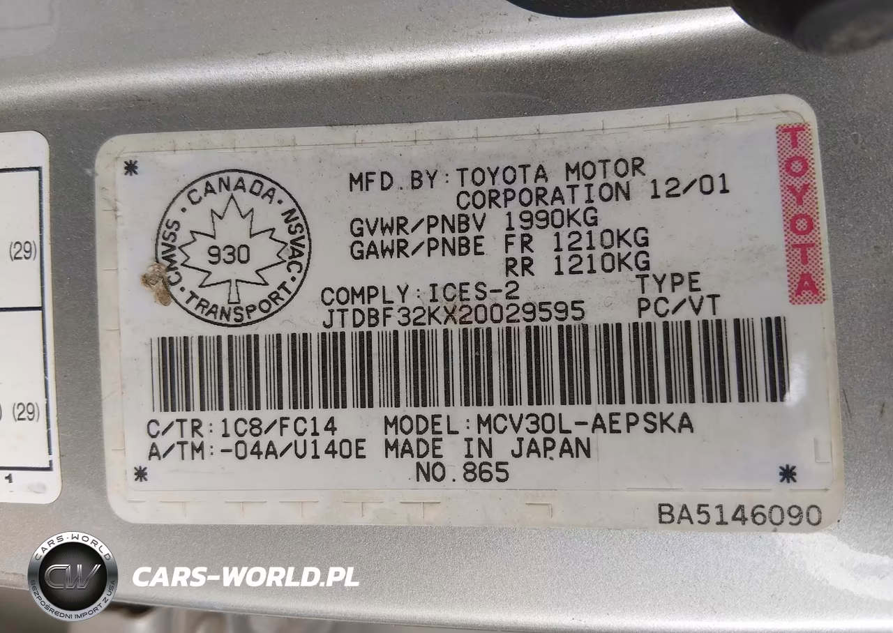 2002 Toyota Camry Le-Se-Xle VIN:JTDBF32KX20029595 - 9