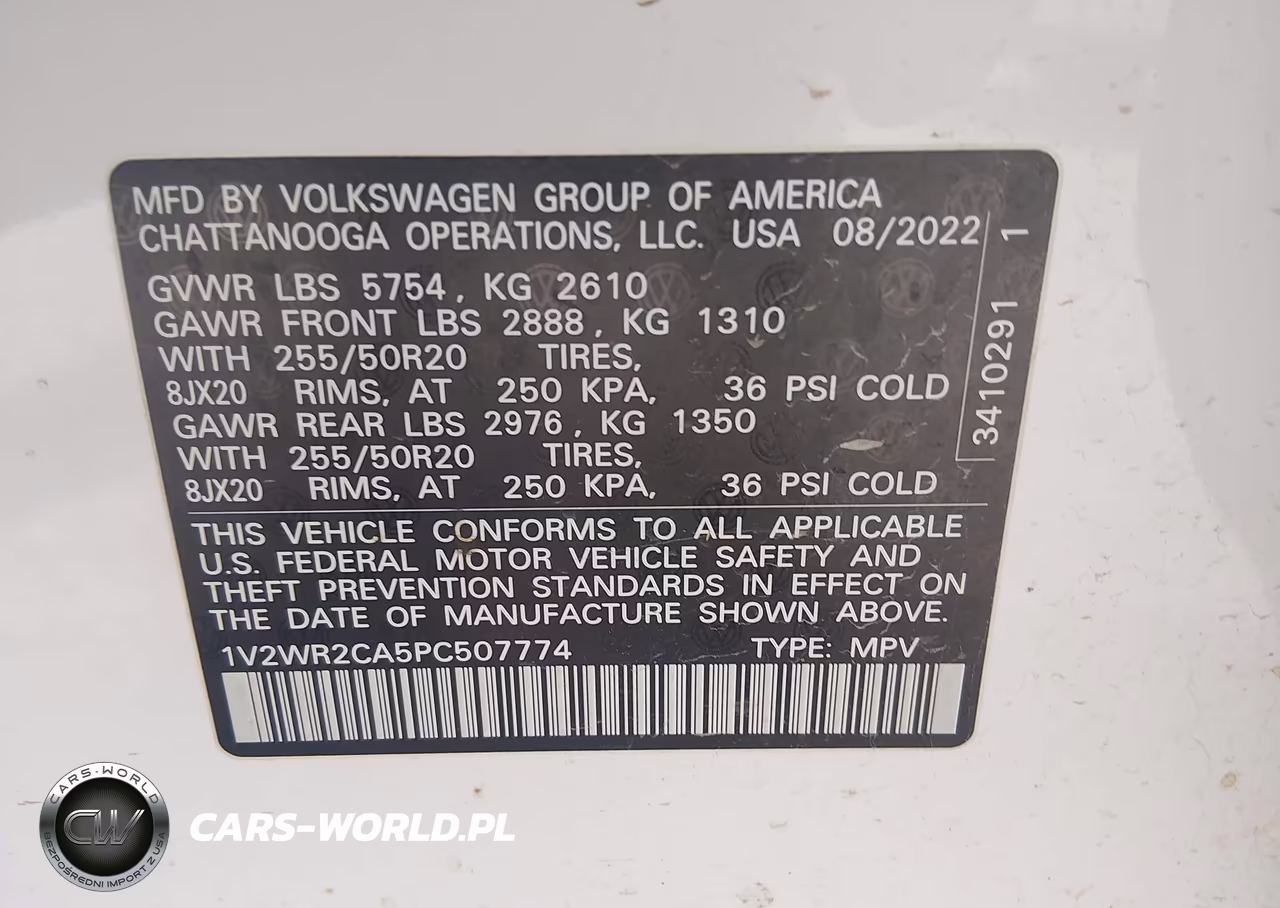 2023 Volkswagen Atlas 3.6L V6 Se W-Technology VIN:1V2WR2CA5PC507774 - 9