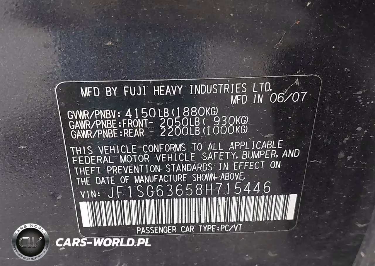 2008 Subaru Forester 2.5X VIN:JF1SG63658H715446 - 9