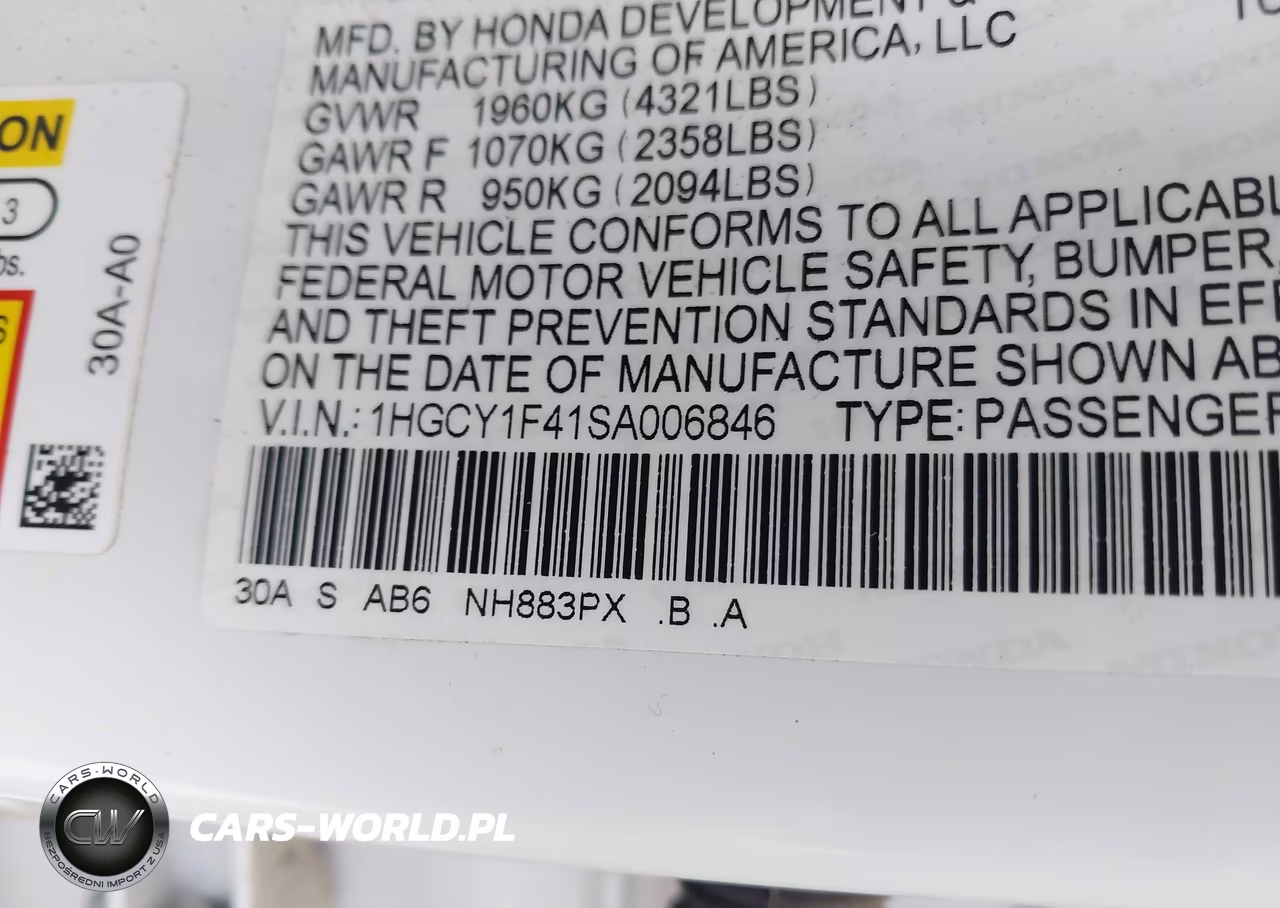 2025 Honda Accord Se VIN:1HGCY1F41SA006846 - 9