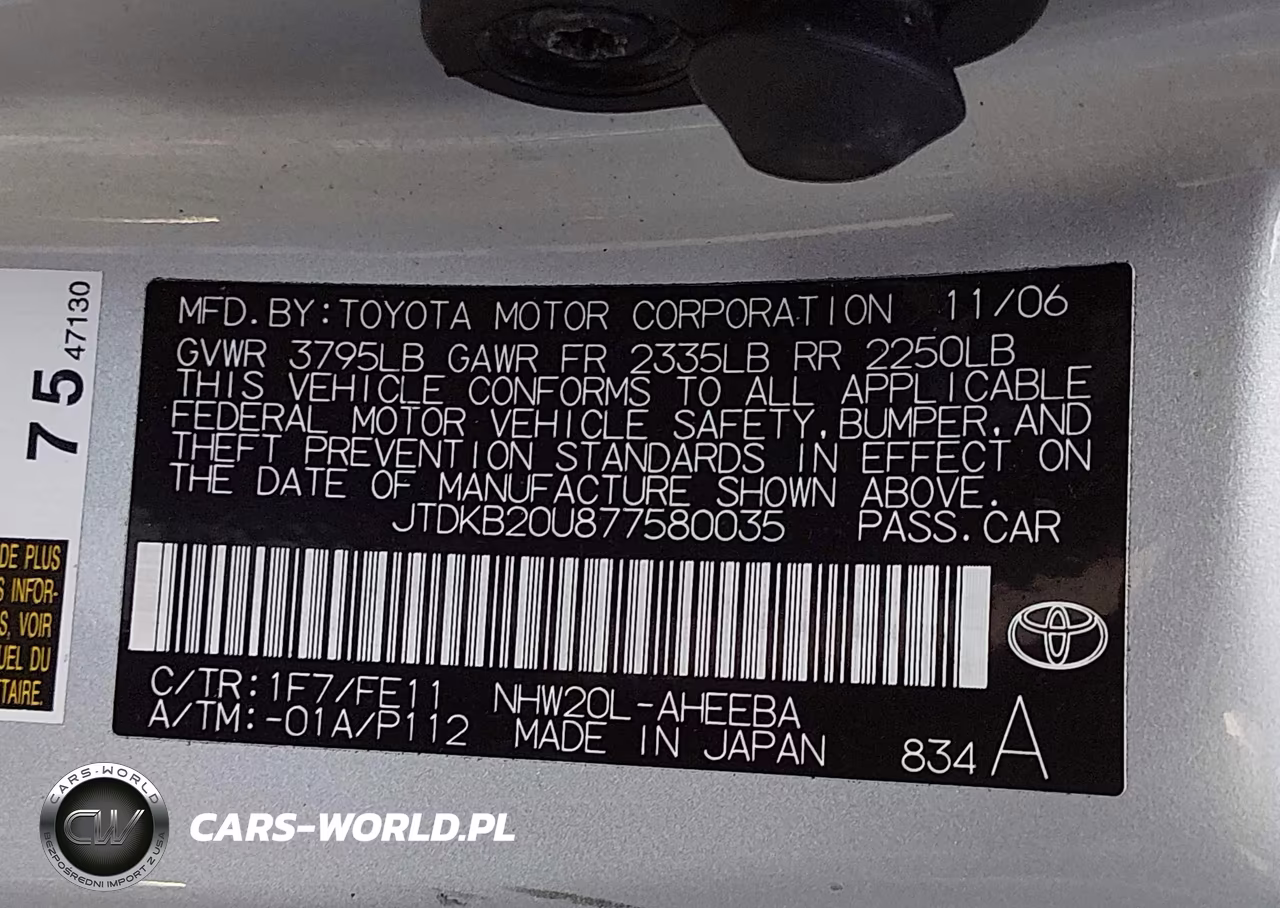 2007 Toyota Prius VIN:JTDKB20U877580035 - 9
