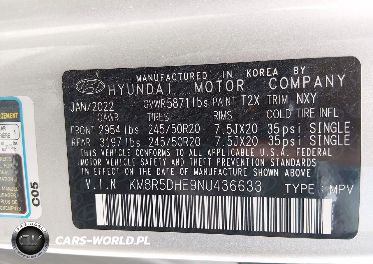 2022 Hyundai Palisade Limited VIN:KM8R5DHE9NU436633 - 9