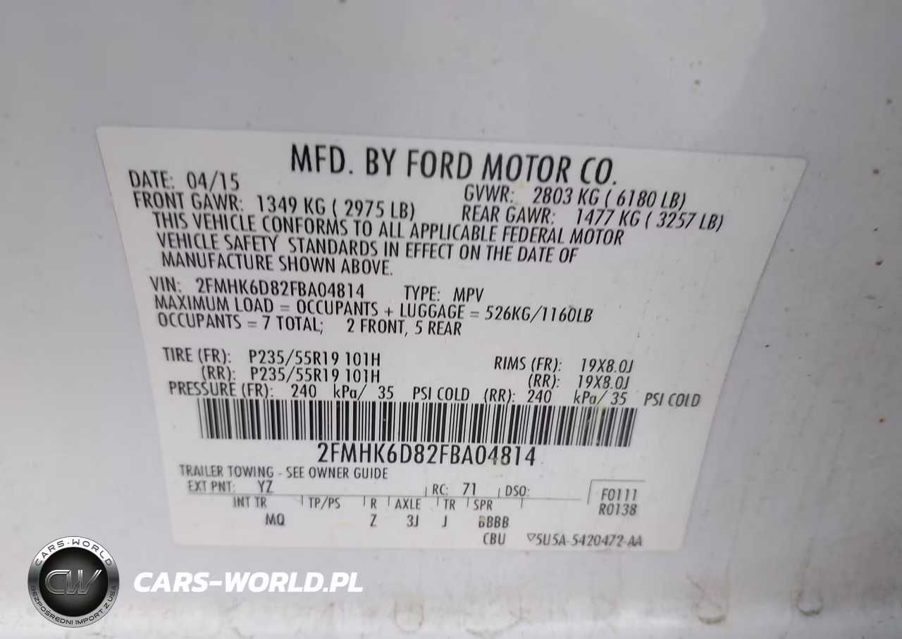 2015 Ford Flex Limited VIN:2FMHK6D82FBA04814 - 9