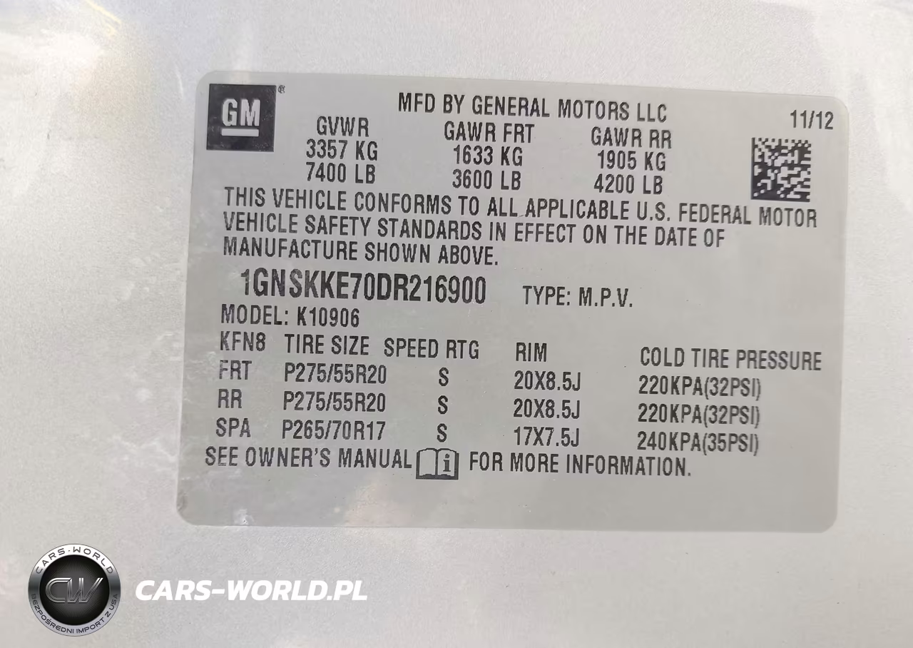 2013 Chevrolet Suburban 1500 Ltz VIN:1GNSKKE70DR216900 - 9