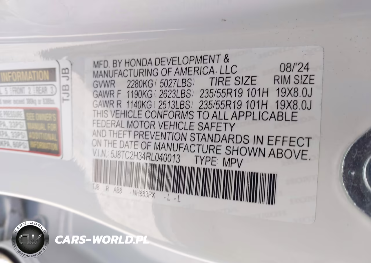 2024 Acura Rdx Standard VIN:5J8TC2H34RL040013 - 9