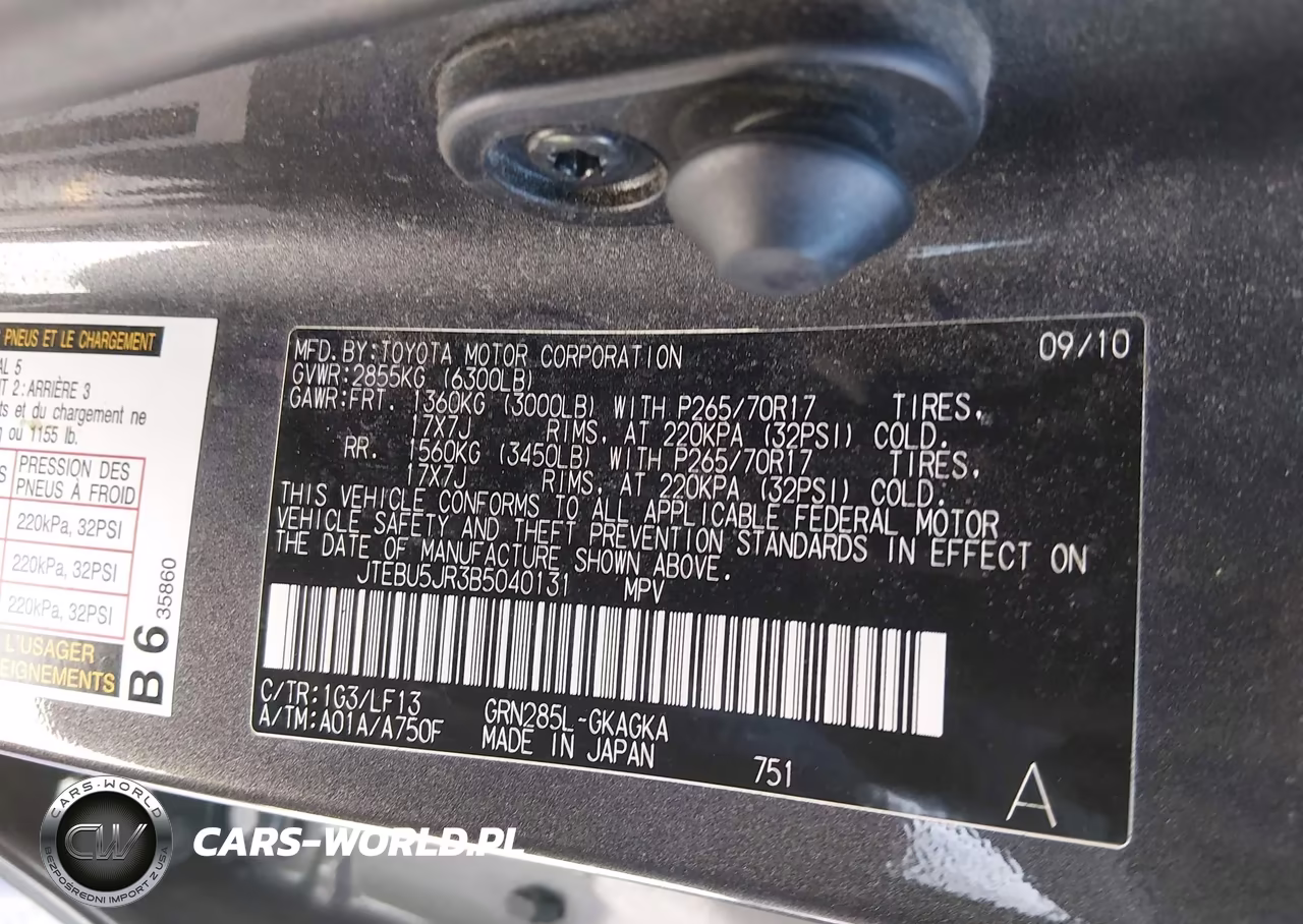 2011 Toyota 4Runner Sr5 V6 VIN:JTEBU5JR3B5040131 - 9