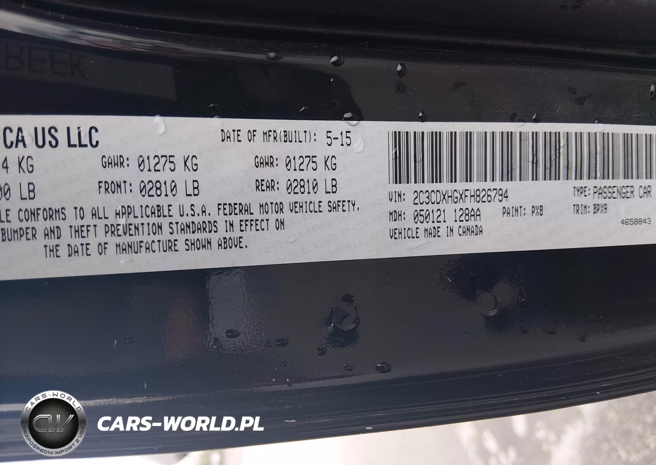 2015 Dodge Charger Sxt VIN:2C3CDXHGXFH826794 - 9