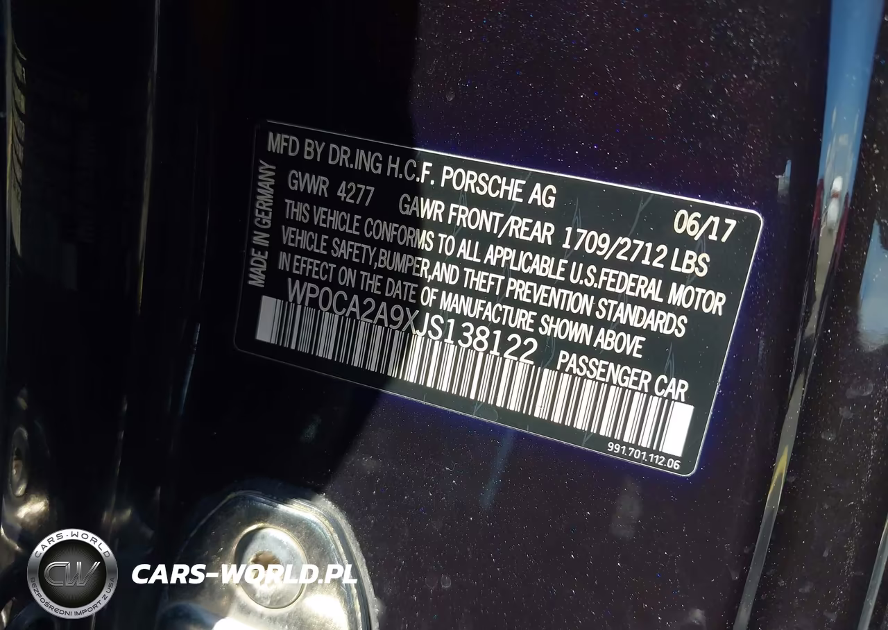 2018 Porsche 911 Carrera VIN:WP0CA2A9XJS138122 - 9