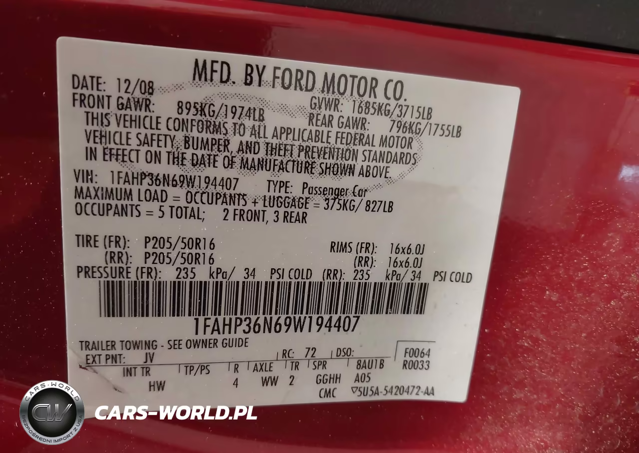 2009 Ford Focus Ses VIN:1FAHP36N69W194407 - 9