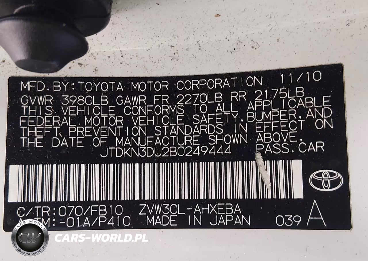 2011 Toyota Prius Two VIN:JTDKN3DU2B0249444 - 9