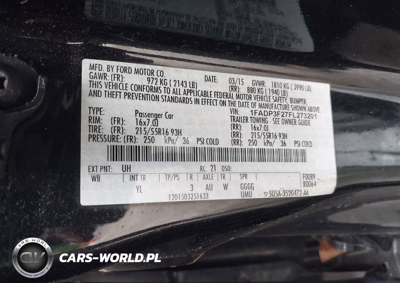 2015 Ford Focus Se VIN:1FADP3F27FL273201 - 9