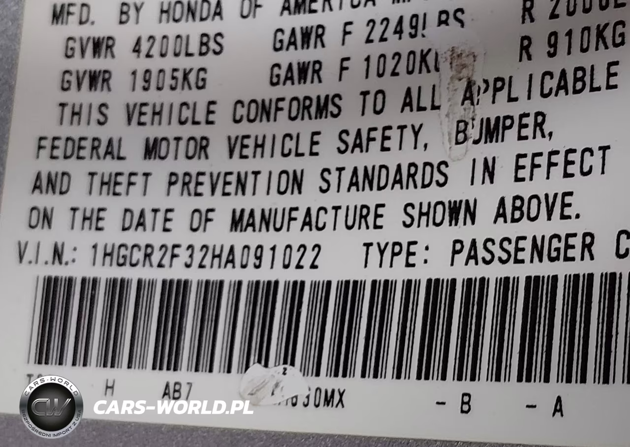 2017 Honda Accord Lx VIN:1HGCR2F32HA091022 - 9