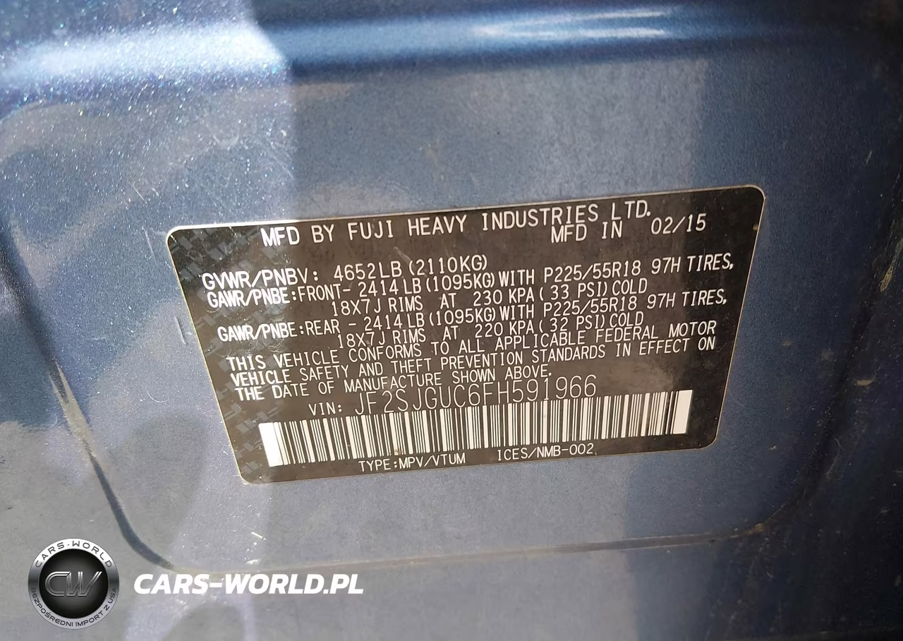 2015 Subaru Forester 2.0Xt Touring VIN:JF2SJGUC6FH591966 - 9