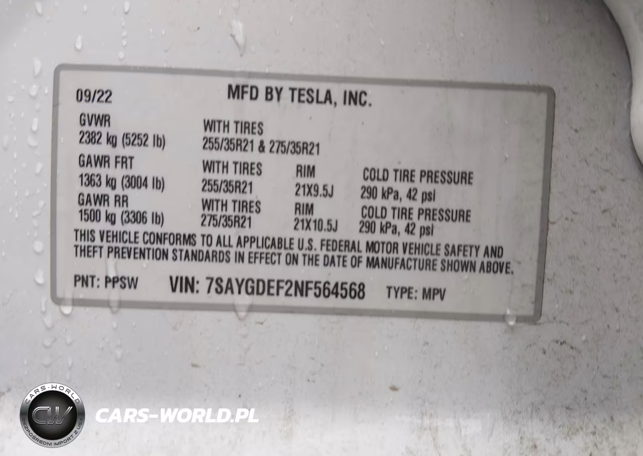 2022 Tesla Model Y Performance Dual Motor All-Wheel Drive VIN:7SAYGDEF2NF564568 - 9