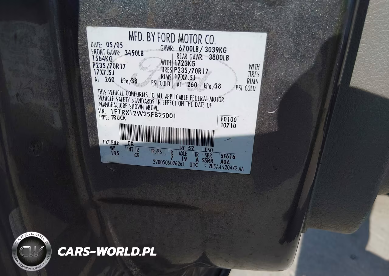 2005 Ford F-150 Stx-Xl-Xlt VIN:1FTRX12W25FB25001 - 9