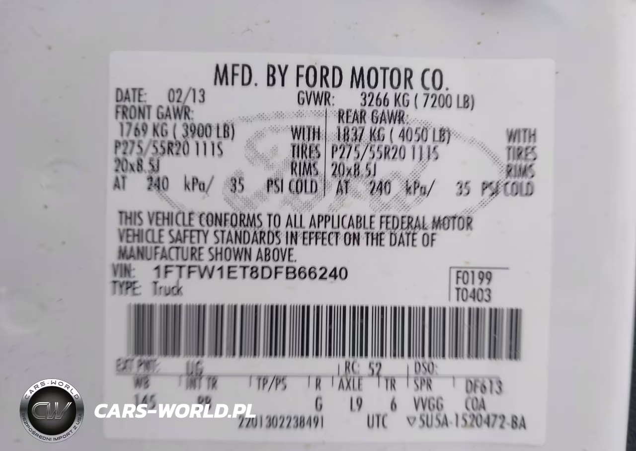 2013 Ford F-150 Platinum VIN:1FTFW1ET8DFB66240 - 9