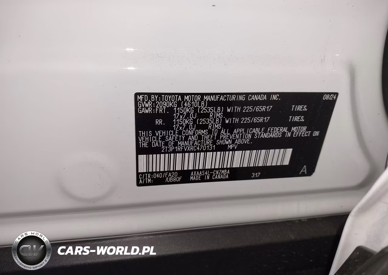 2024 Toyota Rav4 Xle VIN:2T3P1RFVXRC470131 - 9