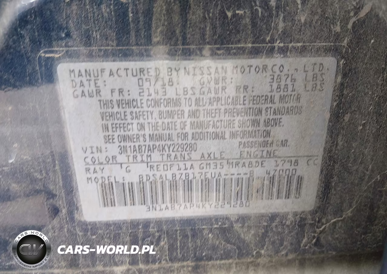 2019 Nissan Sentra S VIN:3N1AB7AP4KY229280 - 9