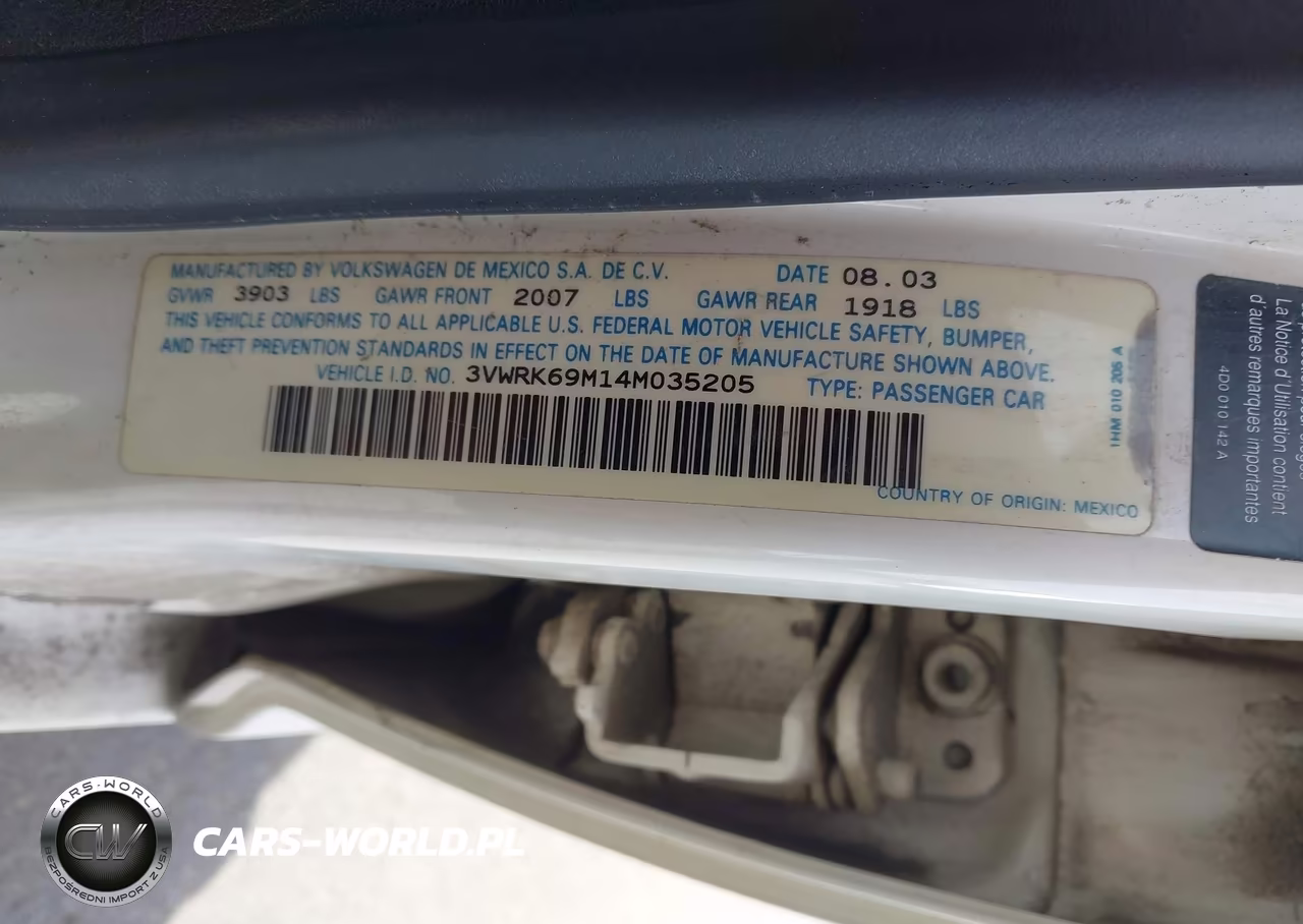 2004 Volkswagen Jetta Gl VIN:3VWRK69M14M035205 - 9