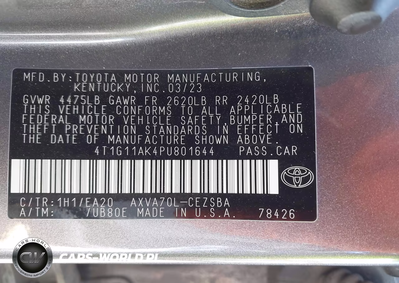 2023 Toyota Camry Se VIN:4T1G11AK4PU801644 - 9