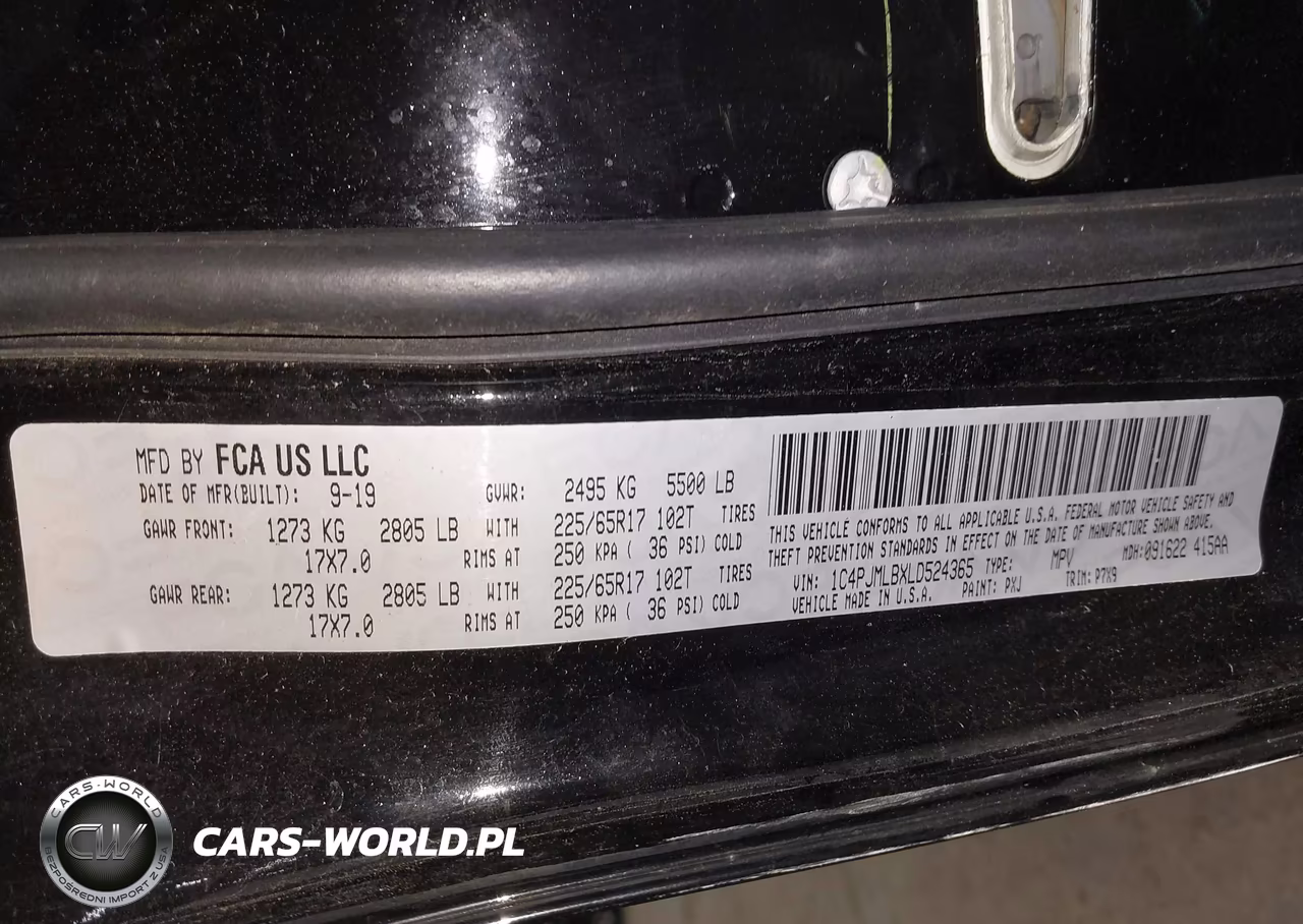 2020 Jeep Cherokee Latitude Plus 4X4 VIN:1C4PJMLBXLD524365 - 9