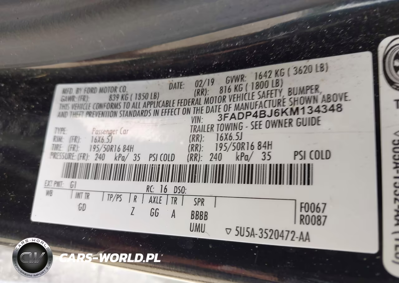 2019 Ford Fiesta Se VIN:3FADP4BJ6KM134348 - 9