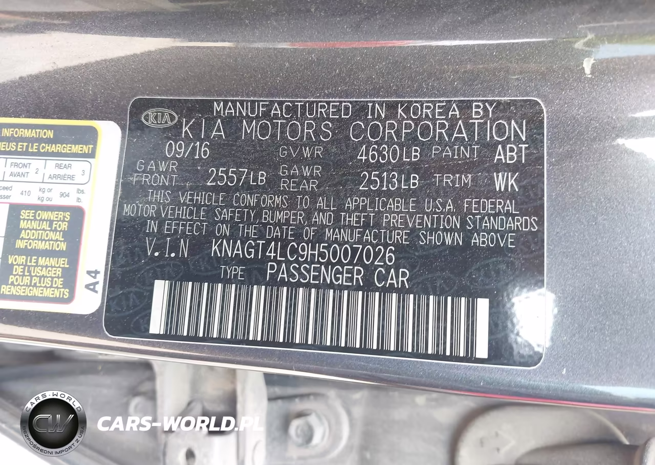2017 Kia Optima Hybrid VIN:KNAGT4LC9H5007026 - 9