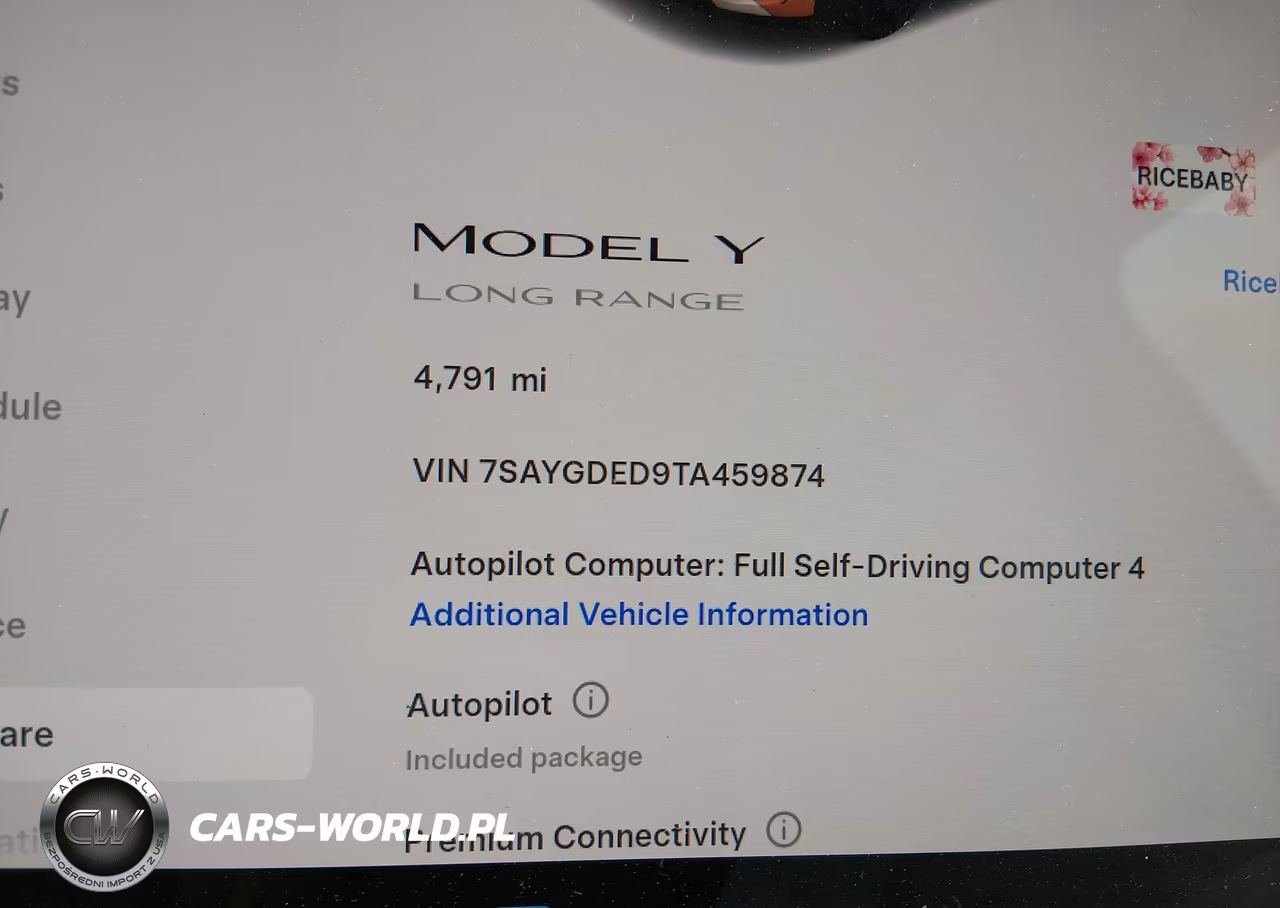 2026 Tesla Model Y Premium Rear-Wheel Drive-Standard Rear-Wheel Drive VIN:7SAYGDED9TA459874 - 7