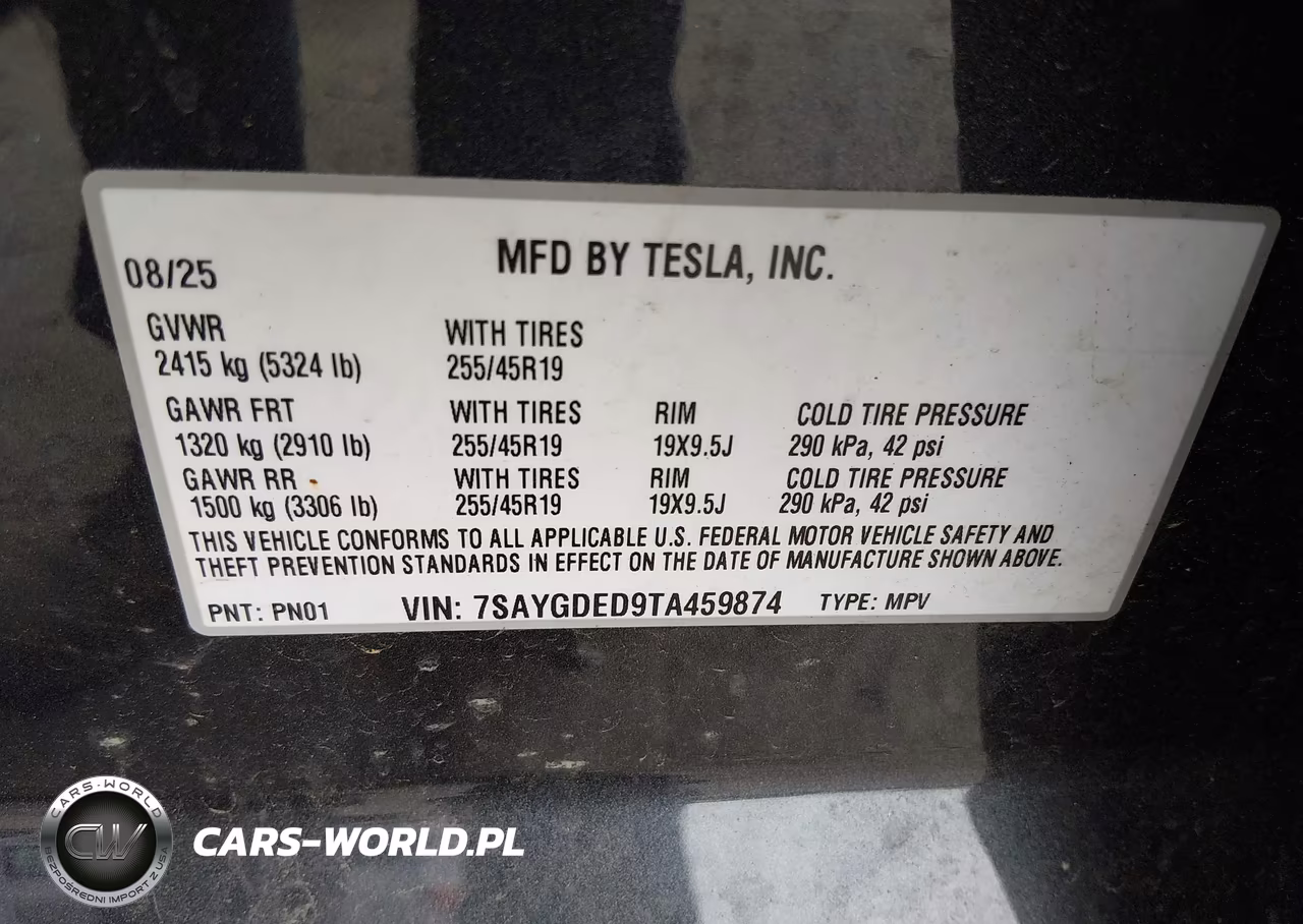 2026 Tesla Model Y Premium Rear-Wheel Drive-Standard Rear-Wheel Drive VIN:7SAYGDED9TA459874 - 9