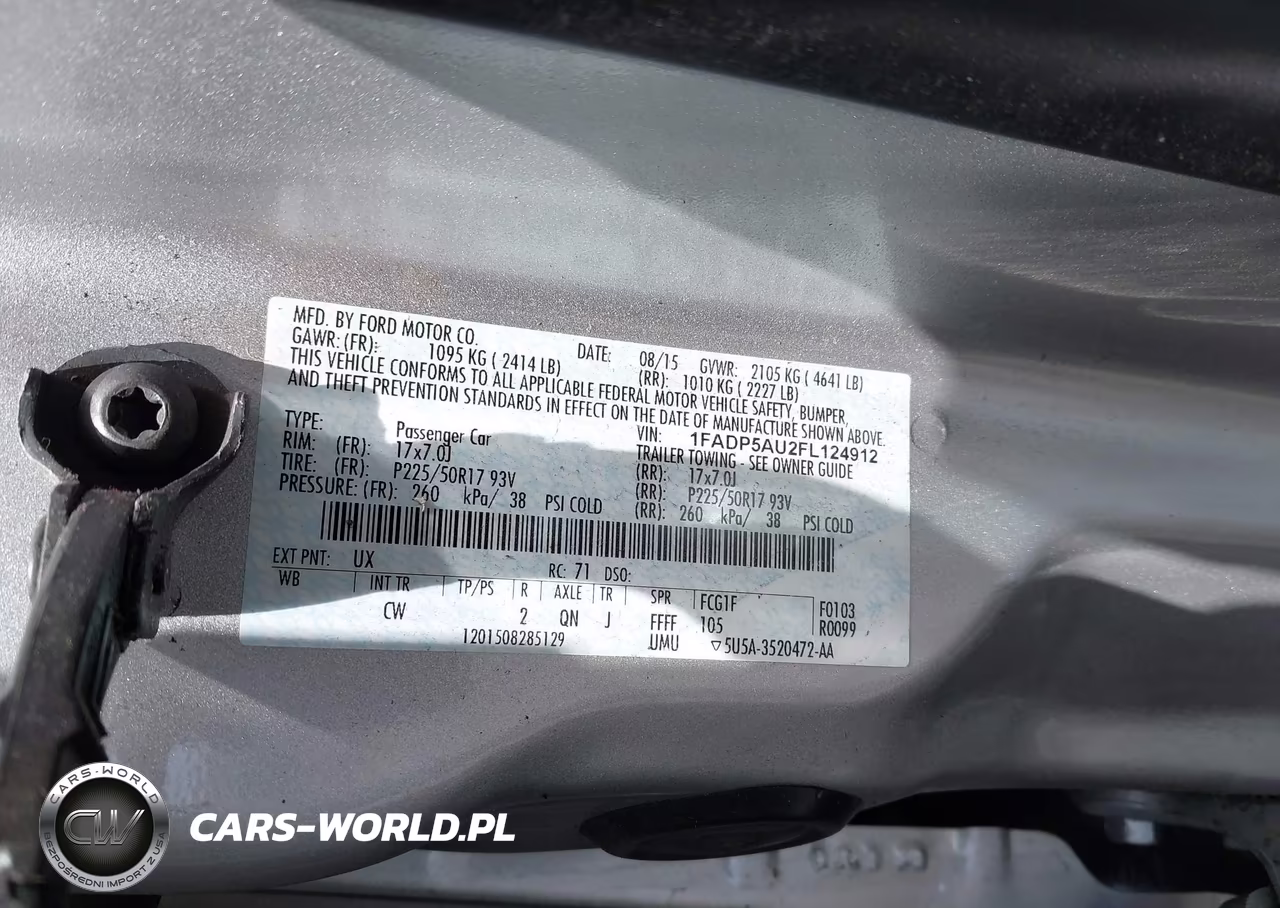 2015 Ford C-Max Hybrid Se VIN:1FADP5AU2FL124912 - 9