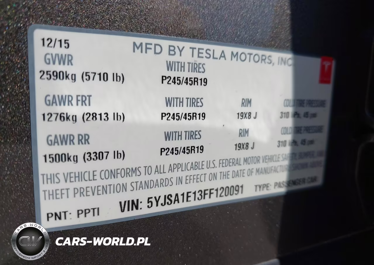 2015 Tesla Model S 60-70-85 VIN:5YJSA1E13FF120091 - 9