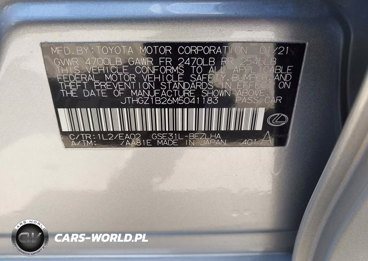 2021 Lexus Is 350 F Sport VIN:JTHGZ1B26M5041183 - 9
