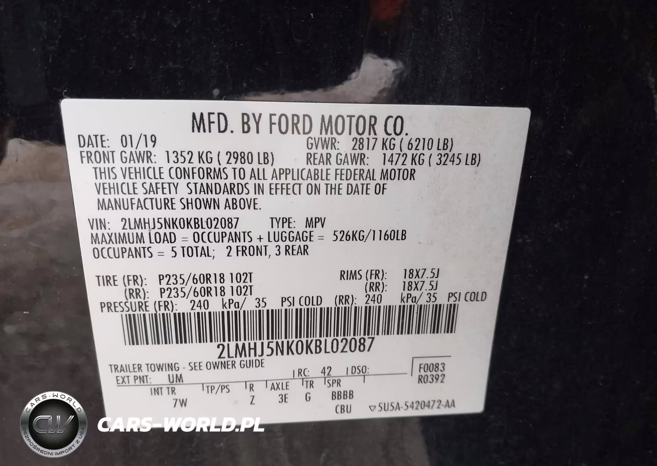 2019 Lincoln Mkt Livery VIN:2LMHJ5NK0KBL02087 - 9